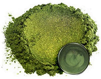 Pigmento en polvo de Mica "té verde" (1.76 oz), aditivo multiusos para manualidades y manualidades, carpintería, bombas de baño naturales, resina, pintura, epoxi, jabón, esmalte de uñas, bálsamo de labios (té verde, 1.76 oz). - Arteztik
