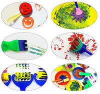 Lumsburry 59 esponjas de aprendizaje temprano para niños, kit de mini pinceles de pintura con 26 alfabetos ingleses, herramientas de dibujo (con delantal y caja) - Arteztik
