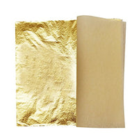 Gigules - 100 hojas de papel de aluminio dorado de imitación de 5.5 x 5.5 in para manualidades, pintura, dorado, decoración - Arteztik
