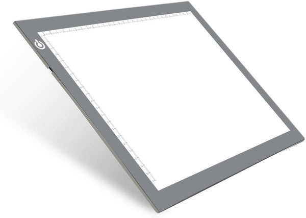 Femont Caja de luz LED A3 portátil con escala, mesa de luz artística con  soporte desmontable y 4 clips, brillo ajustable, alimentación USB, tablero  de