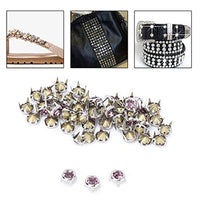 HEEPDD 50 piezas 0.276 in blanco/rosa cristal garra perlas clavo cabeza DIY moda Rhinestone clavos clavos clavos punk clavos remaches decorativos para bricolaje cuero artesanía - Arteztik