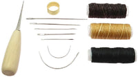 27 piezas de herramientas de mano de cuero para costura a mano, para costura de puntos, punzonado, costura de agujas, cunas de dedos, principiantes, profesionales de cuero, bricolaje - Arteztik
