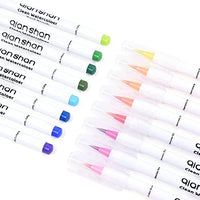 qianshan 48 colores real pincel marcadores con paleta – suave flexible punta de pincel, profesional acuarela pincel bolígrafos para adultos libros de colorear pintura dibujo Manga bocetos caligrafía escritura - Arteztik
