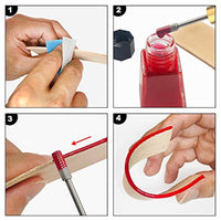 OWDEN 2 piezas herramienta de tinte de borde de cuero, mango de madera de ébano, doble rodamiento configurado para un balanceo suave. Herramienta de impresión de aceite de borde de cuero para el trabajo artesanal de cuero - Arteztik