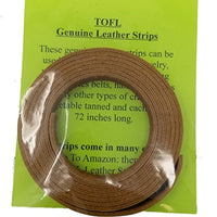 Correas de piel TOFL para artesanías, 4 onzas 1/6" de grosor, 1/2" de ancho y 72" de largo - Arteztik