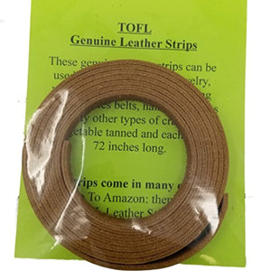 Correas de piel TOFL para artesanías, 4 onzas 1/6" de grosor, 1/2" de ancho y 72" de largo - Arteztik