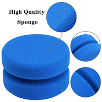 Aodaer - Esponja aplicadora de pintura, 6 unidades, esponja azul para detalles de pintura, se utiliza para manualidades artísticas o cera de coche con bolsa de almacenamiento colgante de malla, azul redondo de 3.1 pulgadas - Arteztik