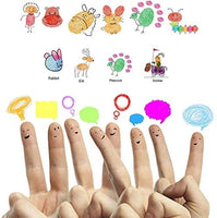 Almohadilla de tinta para huellas dactilares para niños, almohadillas de tinta de arcoíris para manualidades, sellos de goma para pareja, color de bricolaje, regalo para niños y niñas (paquete de 20) (B) - Arteztik
