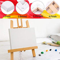 Lienzo preestirado MIAHART para pintar, 5 tamaños surtidos, lienzo blanco para pintura, pintura acrílica y medios de artista (5) - Arteztik