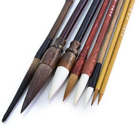 hmay de pincel de caligrafía china tradicional Sumi Pintura Dibujo cepillo para polvo 8pcs/pack - Arteztik

