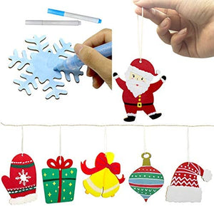 50 adornos de madera sin terminar para decoración navideña y manualidades, 10 estilos de madera sin terminar para decoración de Navidad y manualidades - Arteztik