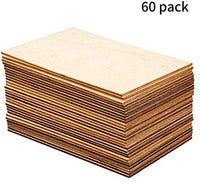Ruisita - 60 piezas rectangulares de madera sin terminar de 5.9 x 3.9 in, esquinas afiladas en blanco para proyectos hechos a mano y decoración del hogar - Arteztik
