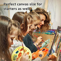 Kronictron - Juego de 6 lienzos para pintar (3 paquetes de 7.9 x 9.8 in, 3 paquetes de 11.0 x 13.8 in) utilizados en acrílico y pintura al óleo para niños y adultos - Arteztik