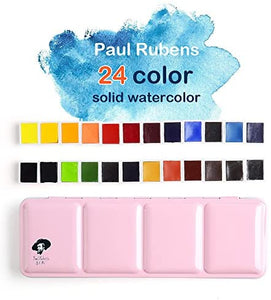 Colores Paul Rubens Artist Grado Acuarela Pasteles Sólidos de Viaje Bolsillo Set Gouache Pintura con Caja de Metal - Arteztik