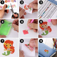 YINEW - Kit de pegatinas de pintura con diamantes para niños, bricolaje 5D Pikachu Diamond Art Mosaico pegatinas por números Kits - Arteztik
