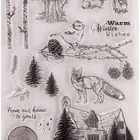 MaGuo - Sellos de invierno con diseño de lobo de conejo para hacer tarjetas, decoración y álbumes de recortes - Arteztik