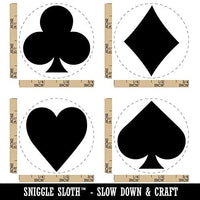 Juego de sellos de goma con diseño de palos de símbolos y corazones, para estampado, manualidades, planificadores, 3/4 pulgadas - Arteztik