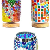 Azulejos de mosaico de azulejos de mosaico de vidrio manchado triángulo 0.6x0.6 pulgadas piezas de mosaico para decoración del hogar, manualidades de bricolaje, proyectos de mosaico - amarillo oscuro - Arteztik
