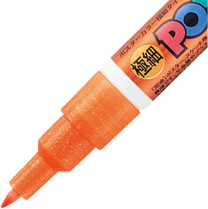 uni Posca Glitter Marker Pc-0.0 fl oz 7C, punta extrafina, 7 colores Set