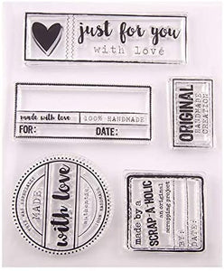 MaGuo - Sellos transparentes con texto en inglés "Love Just for You" para decoración de álbumes de recortes - Arteztik