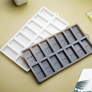 Molde Domino para Dominó de resina para moldes de fundición para bricolaje Craft Jewelry Making Tools 28 cavidades molde de silicona (blanco) - Arteztik