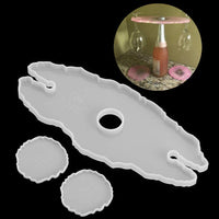 dressplus - Juego de 3 moldes de silicona para vino, bandejas de vidrio irregular de ágata, posavasos, moldes de resina epoxi para manualidades, cuencos y decoración del hogar - Arteztik
