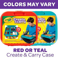 Crayola Create 'n Carry, kit portable de herramientas de arte, más de 75 piezas, gran regalo. - Arteztik
