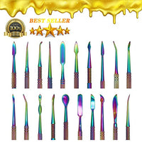 SKMZ - Juego de 10 espátulas de acero inoxidable para tallar cera de tamaño grande, herramienta de tallado, espátula de doble extremo, arcoíris para tallar cera, estatua de todos los santos y regalo de Navidad - Arteztik
