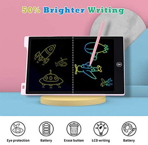 TEKFUN Girls Gifts Toys for 2-6 Year Old Girls, LCD Writing Tablet Toddler Doodle Board, 11inch Colorful Drawing Tablet Writing Pad, Educational and Learning Toy Birthday Gift (Pink) - Arteztik