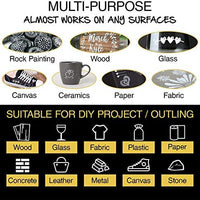 Bolígrafos de pintura acrílica negra – Paquete de 8 rotuladores de pintura negra, bolígrafos de pintura acrílica para pintura de roca, madera, metal, metal, cerámica, graffiti, papel, dibujo, calabazas de plástico, juegos de pintura acrílica a base de agu - Arteztik