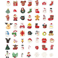 100 piezas de Navidad rebanadas de resina Slime Charms Surtido Botón Santa muñeco de nieve árbol Bell ciervos para hacer manualidades, adorno Scrapbooking DIY manualidades - Arteztik
