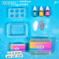 Youniverse Mix & Create Your Own Rainbow Jabones por Horizon Group USA.Girl STEM Kit de manualidades para hacer jabón de bricolaje, kit de ciencia para hacer jabones, multicolor - Arteztik
