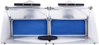 OPHIR 2 juegos de cabina de aerosol para aerógrafo con filtro de iluminación LED, cabinas de aerosol de pintura portátil para modelo, manualidades, uñas, tarta, camiseta (2) - Arteztik
