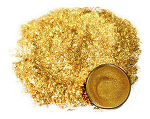 Pigmento en polvo de Mica Eye Candy "Taba Gold" (1.76 oz) multiusos para manualidades y manualidades, bombas de baño naturales, pintura, jabón, esmalte de uñas, bálsamo labial (oro rosa, 1.76 oz) - Arteztik