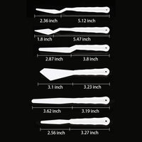 Luckycivia - Juego de 6 paletas de cuchillos de plástico, espátula con seis estilos diferentes, herramientas de arte finas y flexibles para pintar (36 piezas) - Arteztik