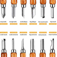 Juego de 20 cuchillos de talla de madera para tallar a mano y para principiantes - Arteztik