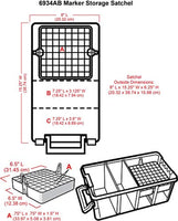 ArtBin Satchel con bandeja de marcador Art & Craft Organizer [1] Estuche de almacenamiento de plástico transparente, 15.25 x 8 x 6.25, translúcido - Arteztik
