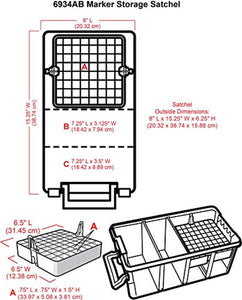 ArtBin Satchel con bandeja de marcador Art & Craft Organizer [1] Estuche de almacenamiento de plástico transparente, 15.25 x 8 x 6.25, translúcido - Arteztik