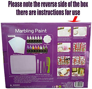 marmolado Kits de pintura niños agua Color Ebru Starter Set para innovador de tela de papel hecho a mano Art juguetes - Arteztik