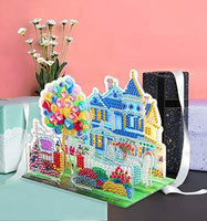 CooCu - Kit de pintura de diamante 3D para niños, pintura de perforación completa, decoración para decoración del hogar, regalos, rompecabezas en miniatura para casa de muñecas como regalo (colorido jardín de globos) - Arteztik

