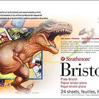 'Strathmore 500 Series secuencial Art Bristol, 2-ply Plato superficie, 11"x17" Tape Bound, 24 hojas - Arteztik