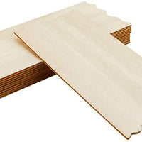 Newbested - Paquete de 24 placas de madera sin terminar, rectangulares con bordes jagged para manualidades, bricolaje, rústico, decorativo, placa de puerta (8.86 x 3.94 x 0.1 pulgadas) - Arteztik