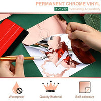 Rollo de vinilo adhesivo cromado brillante adhesivo permanente compatible con Cricut, Silhouette, Cameo y otros cortadores, 100.1 x 4.9 ft (oro rosa) - Arteztik