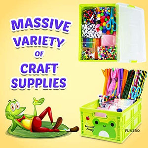 FunzBo Arts and Crafts Supplies for Kids - Craft Art Supply Kit for Toddlers Age 4 5 6 7 8 9 - All in One D.I.Y. Crafting Collage Arts Set for Kids (X-Large) - Arteztik