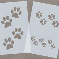 Pintura Stencil Set Pet Paws Cat Dog Puppy pies huella para la decoración de bricolaje - Arteztik