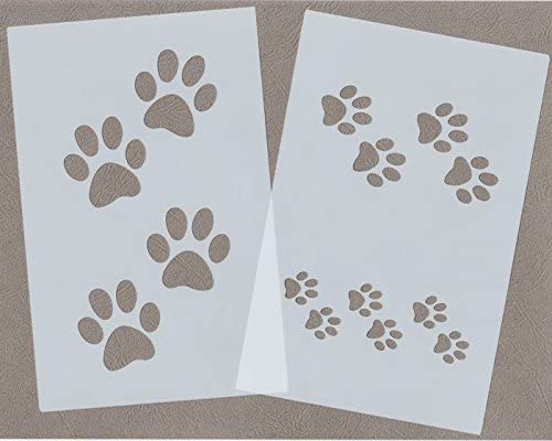 Pintura Stencil Set Pet Paws Cat Dog Puppy pies huella para la decoración de bricolaje - Arteztik