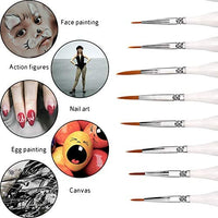 AIEX - Juego de 9 pinceles de pintura en miniatura para acrílico, acuarela, aceite, cara, uñas, escala de pintura de modelo, línea de dibujo (negro) - Arteztik
