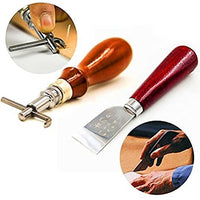 Yang Yao - Kit de herramientas de punzonado de cuero, 18 piezas de costura de trabajo de costura de trabajo de costura de la silla de montar Groover de cuero artesanía DIY herramienta - Arteztik