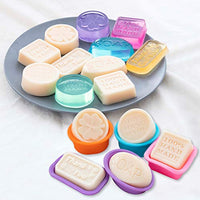 QumenEY 14 moldes de jabón de silicona antiadherentes, de grado alimentario, redondo, ovalado, suministros para hacer jabón hecho en casa, magdalenas, magdalenas, molde para hornear (colores mezclados) - Arteztik
