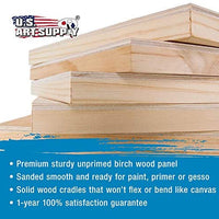 U.S. Art Supply - Tableros de madera de abedul para paneles de pintura de 18.0 x 24.0 in, cuna de 0.7 in de profundidad (paquete de 2) - Lienzo de pared de madera para artistas - Pintura para manualidades mixtas, acrílico, aceite, acuarela, encáustico - Arteztik